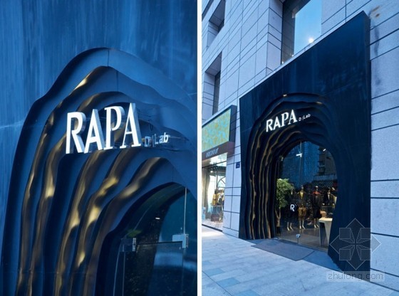 店铺的装修设计资料下载-金属质感洞穴RAPA品牌专卖店装修设计