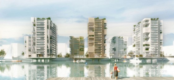 海港公寓大楼资料下载-Shigeru Ban设计的“水上建筑” 德国汉堡公寓楼