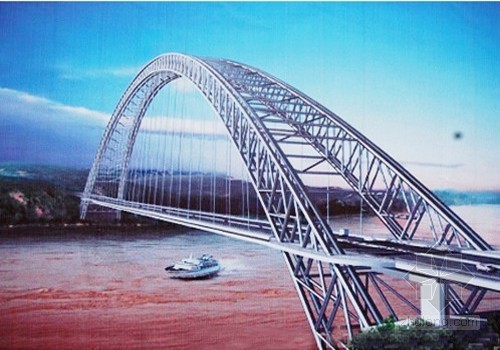 过河钢管方案资料下载-世界跨度最大钢管拱桥波司登大桥