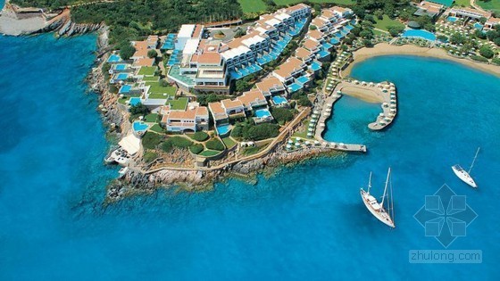 温泉装修设计资料下载-希腊最独特海湾伊罗达半岛酒店装修设计