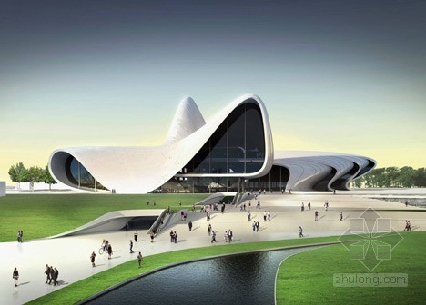 哈迪德图书馆资料下载-扎哈·哈迪德设计的Heydar Aliyev文体中心