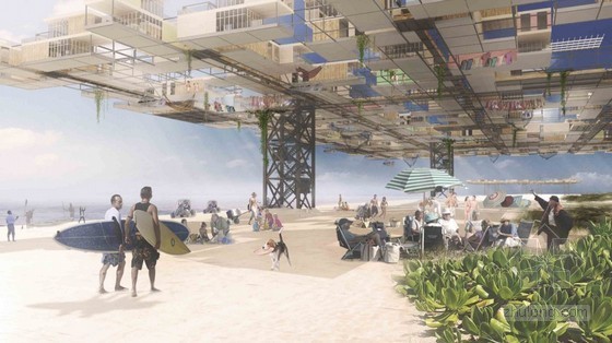 汽车商贸城规划方案资料下载-Stephen Yablon Architect提出纽约尤纳沙滩住宅规划方案