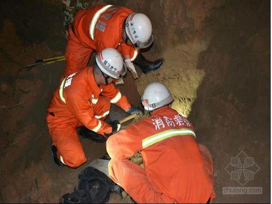 基坑边坡局部塌方资料下载-兰州一在建工地基坑边坡发生坍塌