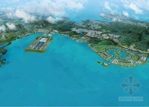 填海造地工程施工设计资料下载-大连投百亿填海造机场未批先建机场密集安全堪忧