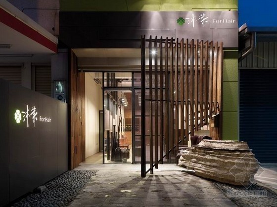 理发店室内装修资料下载-木叶理发店设计 突破传统发廊的印象