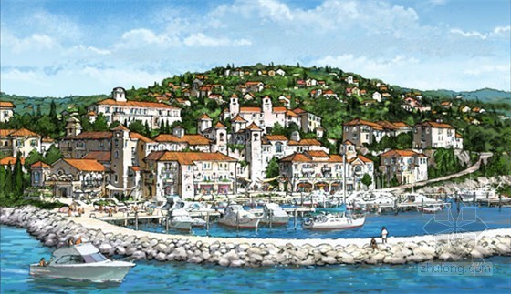 市度假村酒店资料下载-黑山共和国美丽的海湾度假村蓝图
