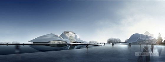 马岩松资料下载-马岩松设计的哈尔滨文化中心主体结构封顶