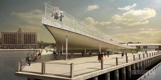 码头公园设计su资料下载-BIG设计的纽约布鲁克林大桥公园码头