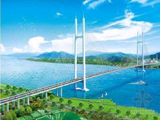 100米桥跨资料下载-广东第一大跨斜拉桥186米高塔封顶