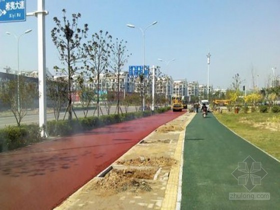 彩色沥青工程资料下载-彩色沥青路扮靓市政公园