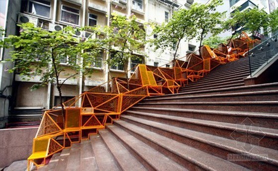 居民区改造方案资料下载-Edge设计的中国香港居民区楼梯景观