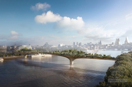 伦敦滨水设计资料下载-Thomas Heatherwick设计的英国伦敦花园大桥