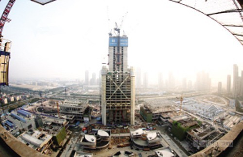 结构标高体系资料下载-天津第一高楼117主塔楼结构标高破150米大关