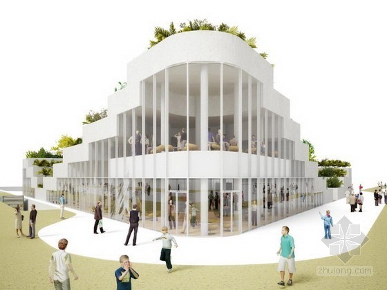 大型空中花园设计资料下载-NL Architects公司设计的中国三亚空中花园超市