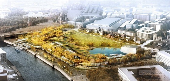 城市公园竞赛资料下载-土人设计的莫斯科Zaryadye公园竞赛方案“莫斯科蓝色的圆圈”