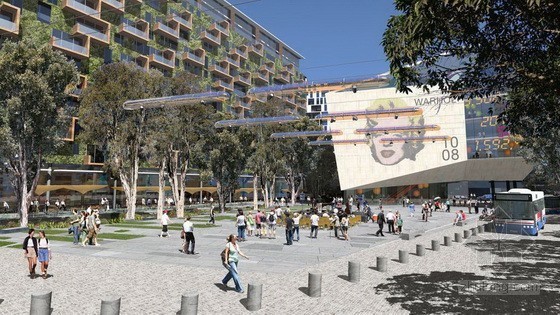 城镇燃气站规划设计资料下载-悉尼绿色广场城镇中心公共区域规划设计