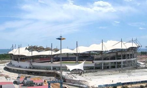 体育场塑胶施工图资料下载-河北奥体主体育场采用组合结构 可容6万人观赛