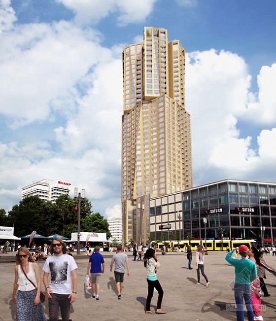 盖里住宅cad资料下载-弗兰克•盖里设计的柏林最高住宅建筑