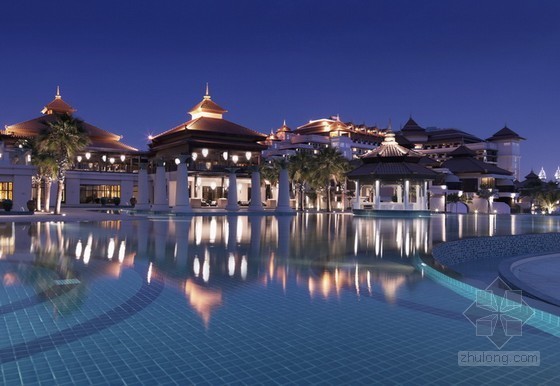 海滨度假酒店设计案例资料下载-迪拜棕榈岛安纳塔度假酒店设计 浑然一体的景色