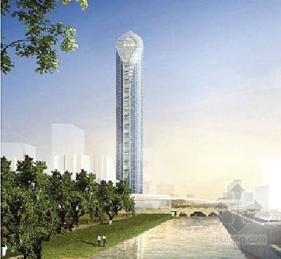 26米高钢结构资料下载-苏州建450米高国际金融中心 成江苏第一高