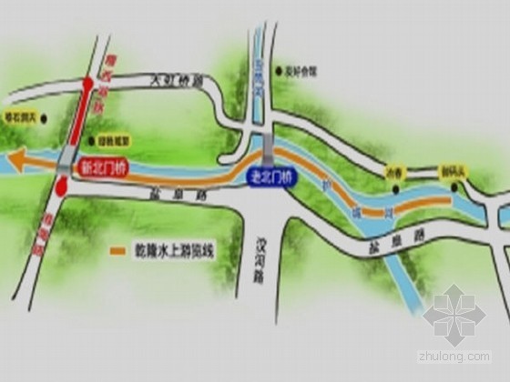 人行景观桥设计方案资料下载-扬州新北门桥设计方案