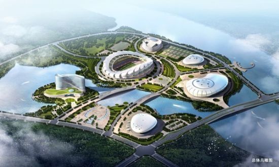 开放式山林公园资料下载-绍兴市奥体中心竣工 将作开放式公园