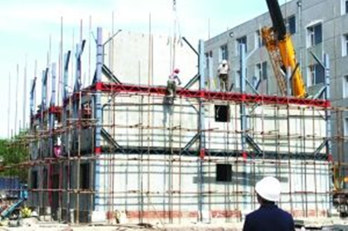 钢结构网架工程公司资料下载-吉林省首个装配式钢结构住宅试验楼开工建设