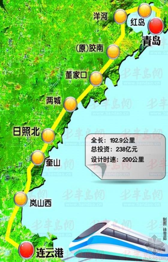 连云港渔业公司办公楼施工设计横道图资料下载-青连铁路有望8月份开建 建成后两地穿行仅需1.5小时