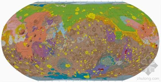 江苏南京地质图资料下载-美国地质勘探局绘制火星地质图