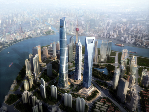 632米结构资料下载-上海在建第一高楼攀顶632米 刷新城市天际线