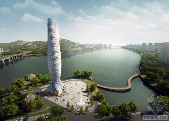 中国建筑公司技术管理手册资料下载-RMJM建筑公司设计的珠海市斗门区景观塔