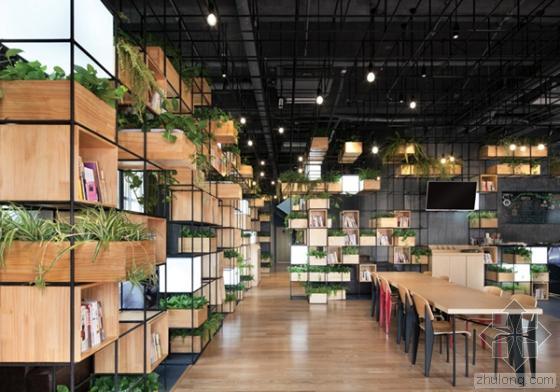 北京咖啡厅方案图资料下载-北京“回收旧钢筋”绿色植物咖啡厅