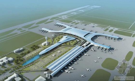生态景观楼资料下载-新郑机场T2航站楼封顶 俯瞰如字母“X”