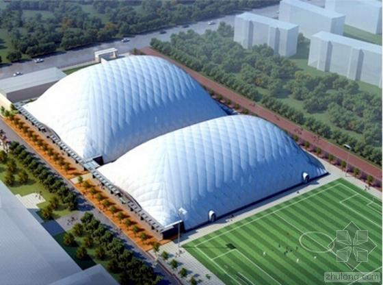 北京体育大学网球重竞技馆资料下载-天津首座气膜体育馆响螺湾开建 明年6月竣工