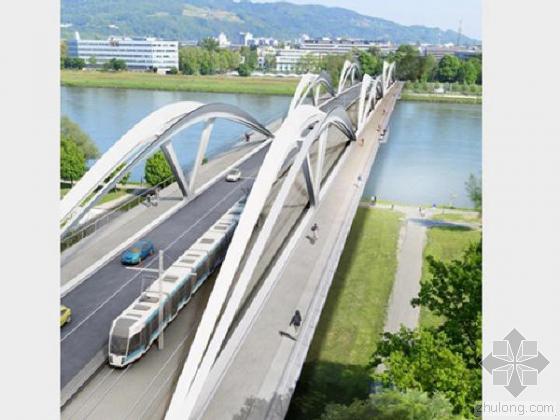 跨高速桥梁设计方案资料下载-奥地利多瑙河桥梁“决赛设计方案”揭晓