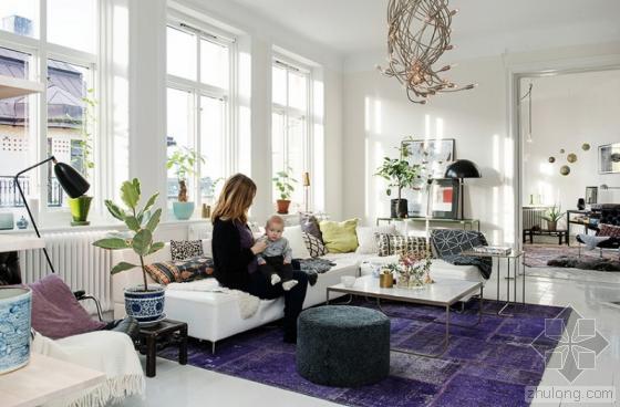 l型沙发模型su资料下载-26坪瑞典“L型”小家庭公寓设计