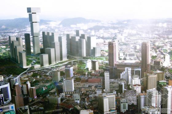 新中式大楼商业街设计资料下载-BIG吉隆坡设计新地标 新型摩天大楼夺眼球