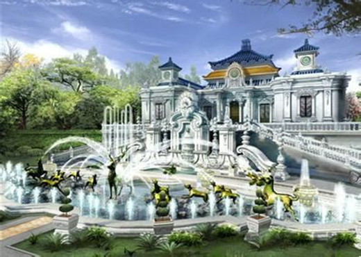 横店建筑资料下载-浙江横店投资300亿建“圆明新园” 1:1比例恢复建筑群