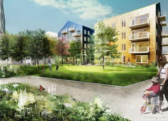 厂房区景观设计方案资料下载-住宅新街区的对比性环境景观设计方案