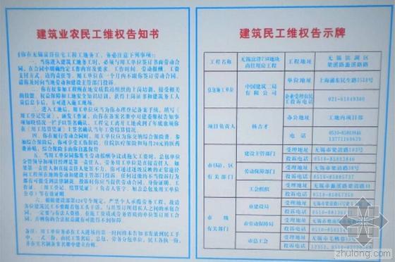 农民工工资发放图片资料下载-昆明在建工程施工现场将设“农民工维权告示牌”