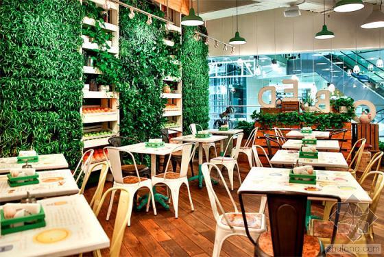 北京意大利餐厅资料下载-俄罗斯Obed Buffet“健康、绿色”LOFT风格快餐厅