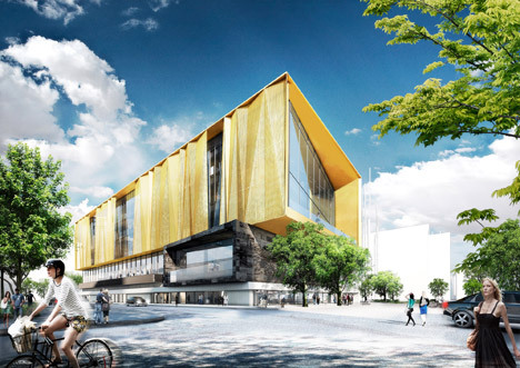 图书馆前广场设计案例资料下载-Schmidt Hammer Lassen为震后克赖斯特彻奇市设计的新图书馆