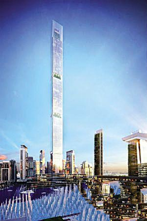 迪拜阿联酋购物中心平面图资料下载-迪拜将建711米世界最高塔式住宅楼