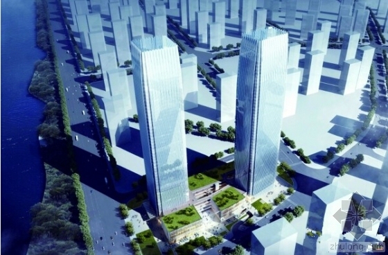双塔大厦su资料下载-长沙再添新地标：两栋240米双塔超高层地标建筑拔地而起
