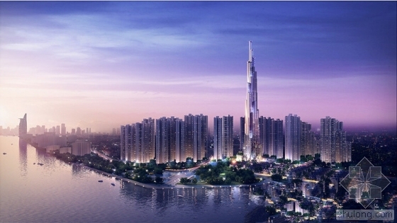 迪拜迪拜塔大华酒店资料下载-超450米越南第一高楼破土动工 似“迪拜塔”