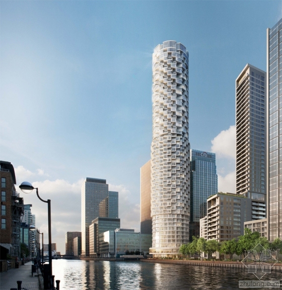 赫尔佐格和德梅隆赢得2015年英国皇家建筑师协会颁发的詹克斯奖-赫尔佐格&德梅隆为金丝雀码头设计摩天大楼