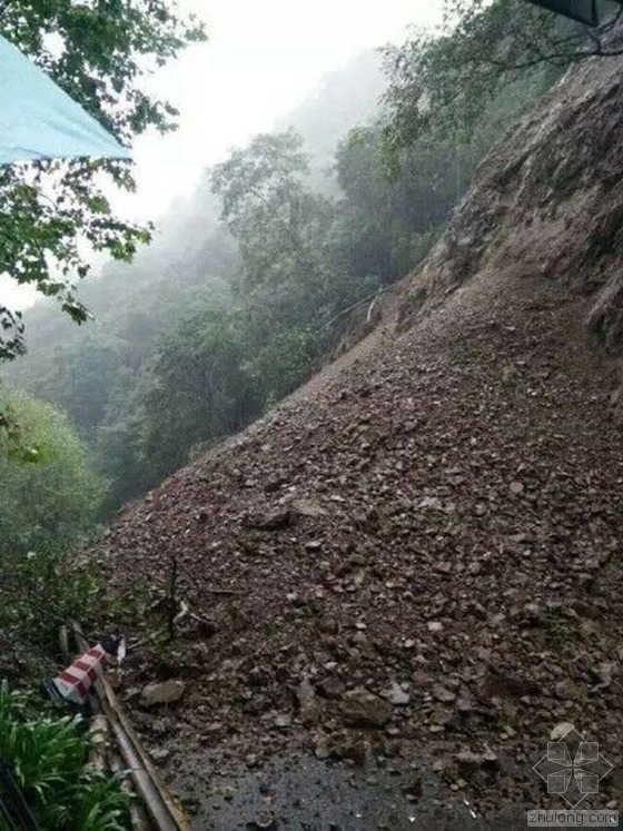 景区地灾施工方案资料下载-峨眉山景区山体滑坡 致1死5伤