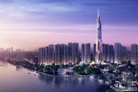 迪拜迪拜塔大华酒店资料下载-越南460米第一高楼破土动工 形似“迪拜塔”