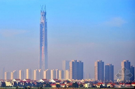 迪拜帆船酒店结构分析资料下载-中国第一高楼天津封顶 结构高度仅次于迪拜塔