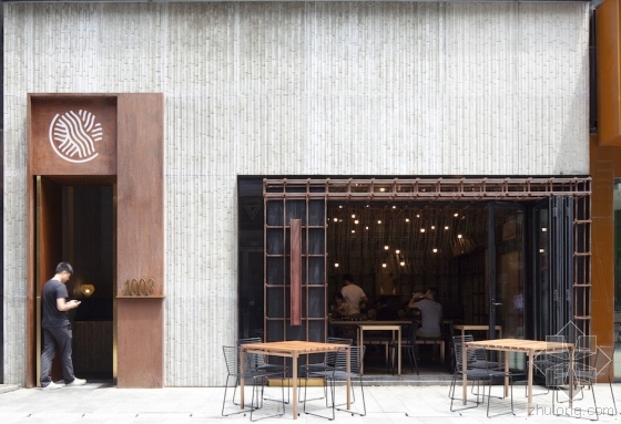 中式面馆装修资料下载-长沙这家米粉店让咖啡馆的“颜值”往哪放？